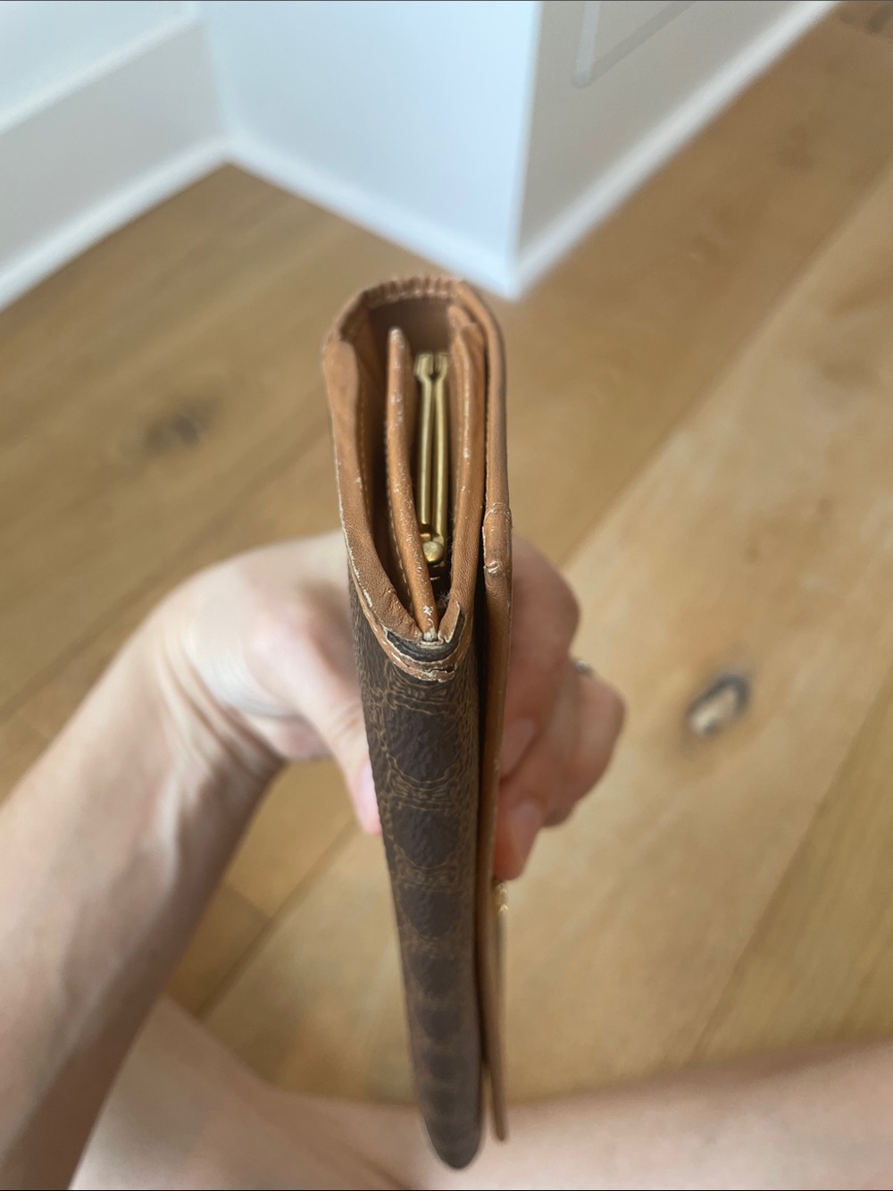 Celine Brown and Tan Triomphe Continental Wallet - Picture 4 of 16